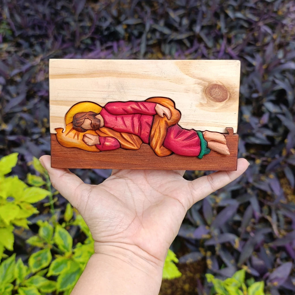 Sleeping St. Joseph Wood Art