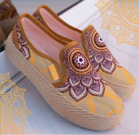 Taiyary Mustard Slip-On Espadrille Sneakers by Pontiak