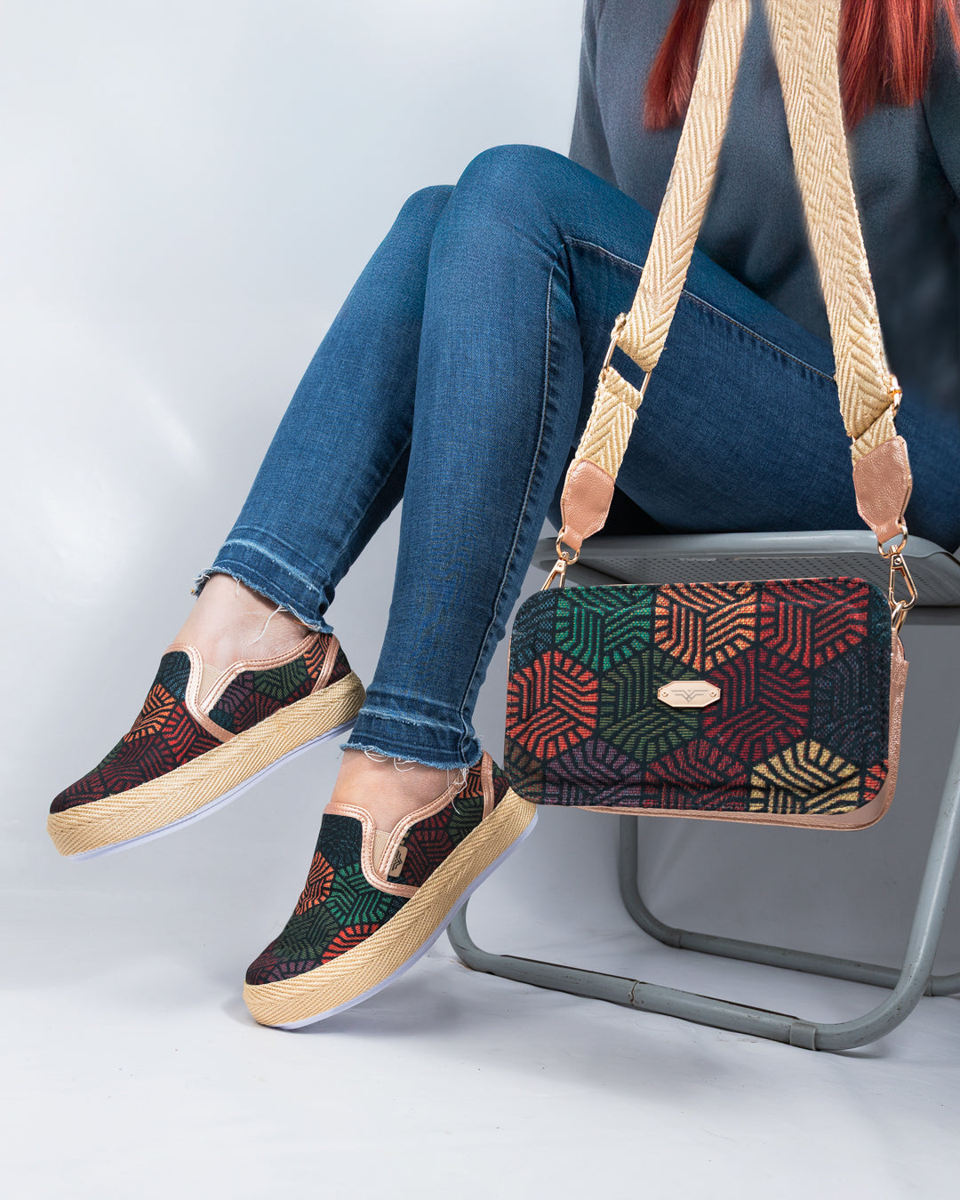 Cube Colors Shoes & Crossbody Bag Set by Pontiak