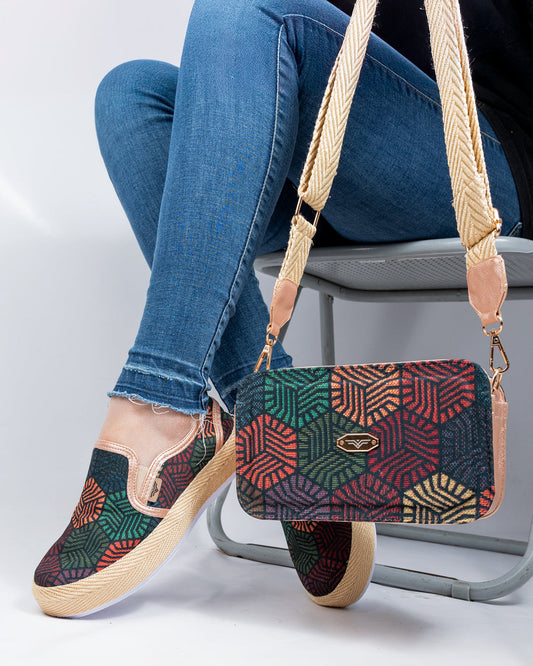 Cube Colors Shoes & Crossbody Bag Set by Pontiak