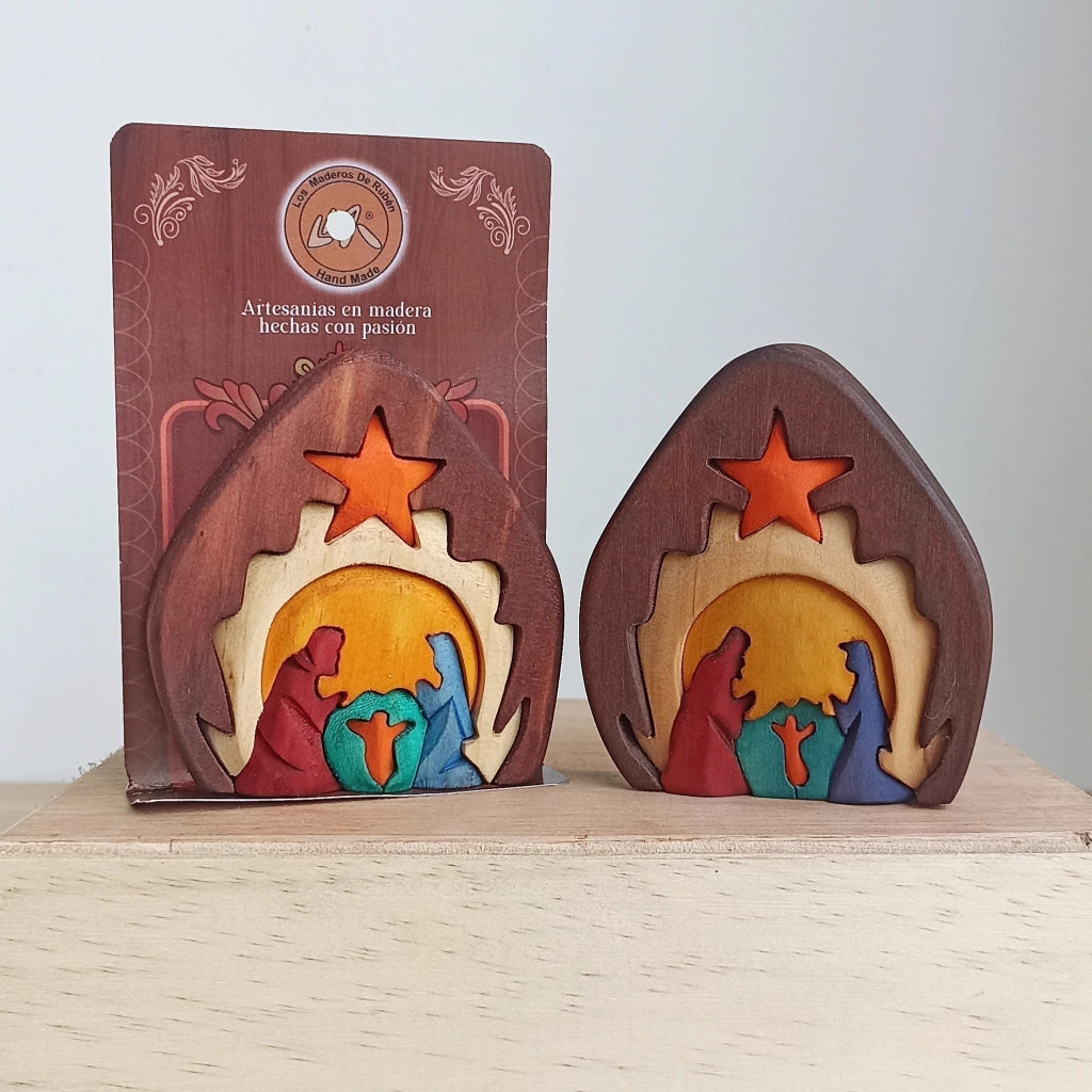 Maloka Wooden Nativity Scene