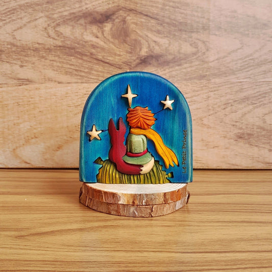 Little Prince and the Fox Wood Art
