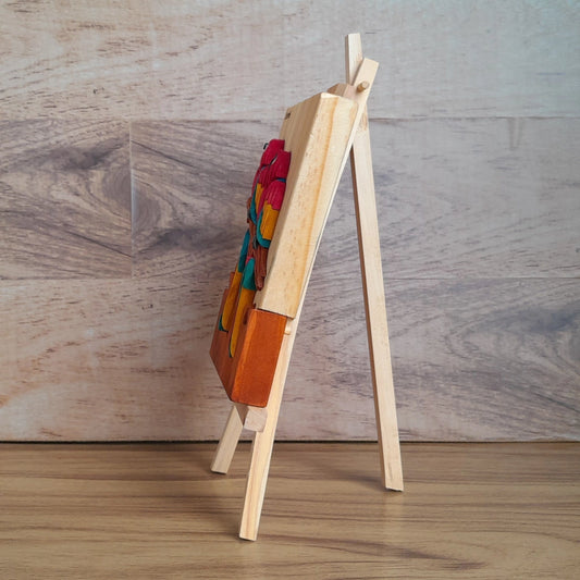 Macaws Wood Art on Easel