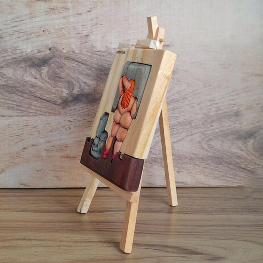 Botero Gertrudis Wood Art on Easel