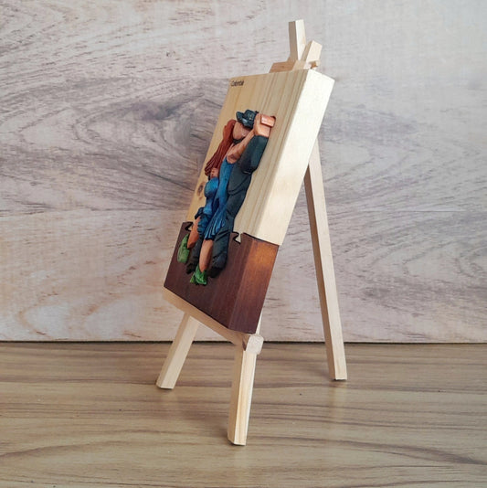 Botero Dancers Wood Art on Easel