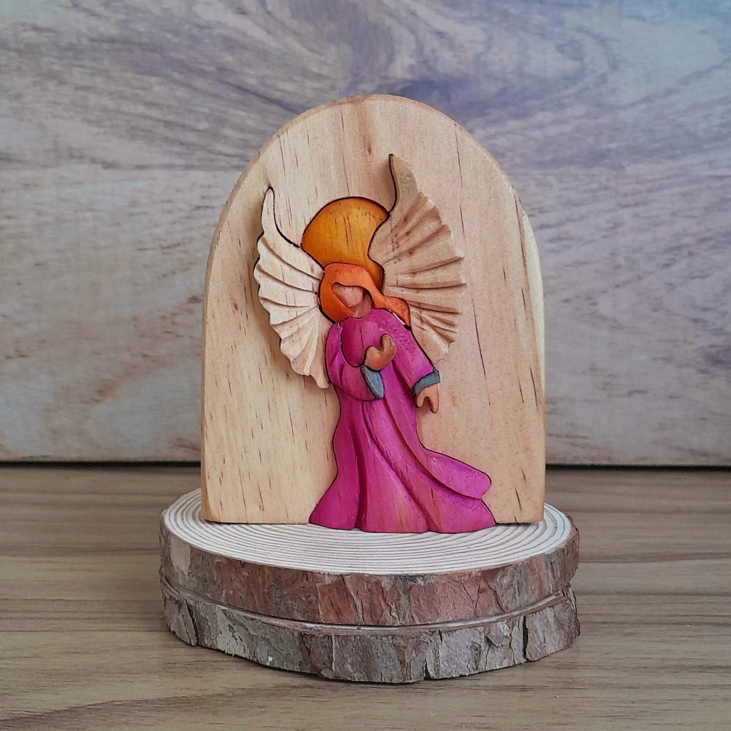 Front-Facing Angel Wood Art