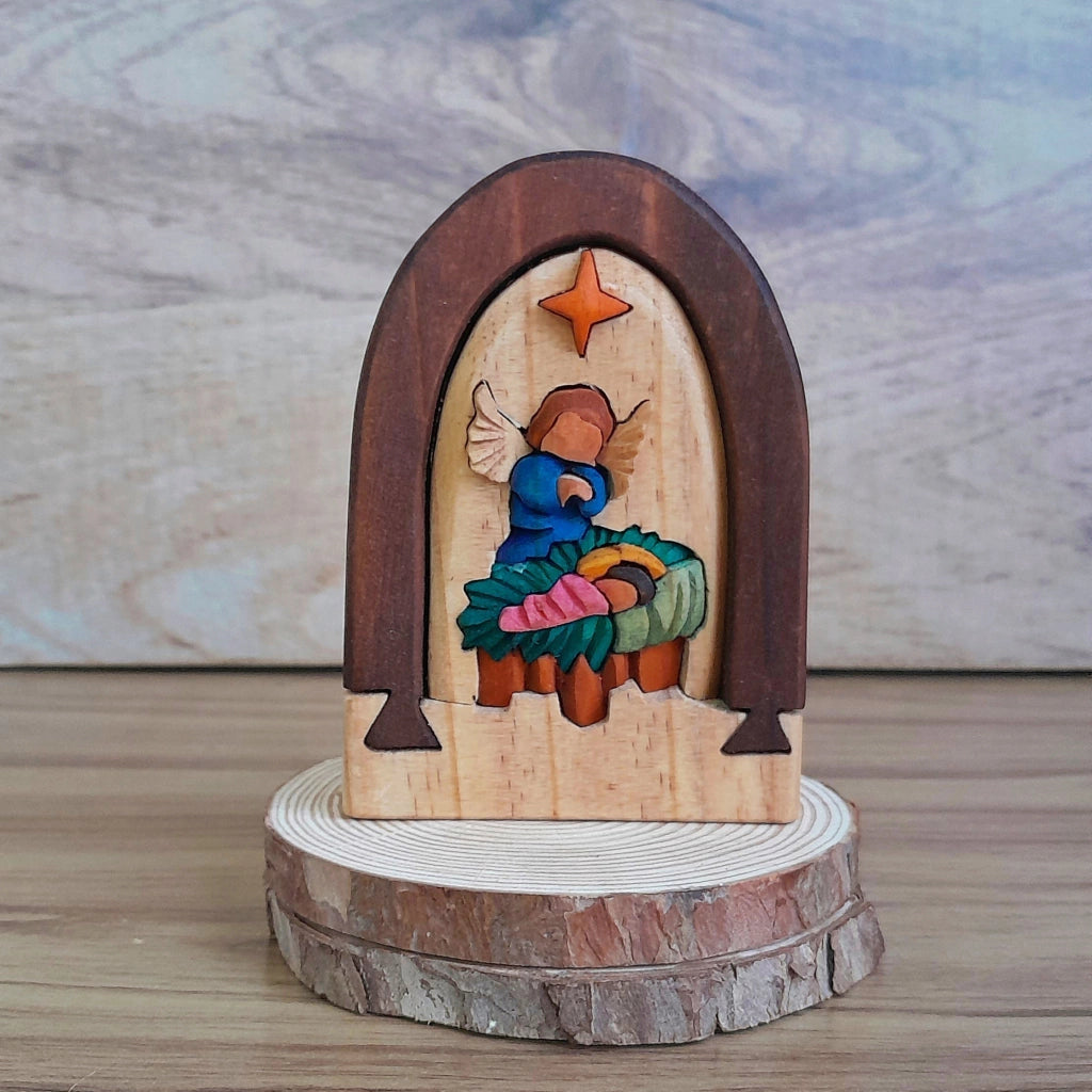 Baby Angel Wood Art