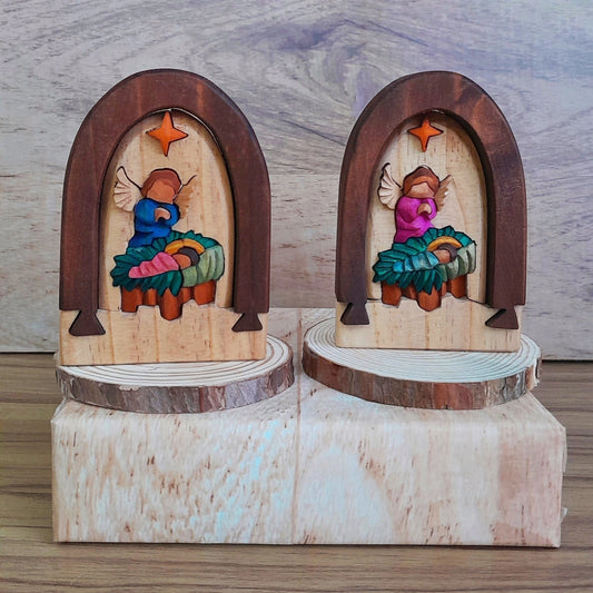 Baby Angel Wood Art
