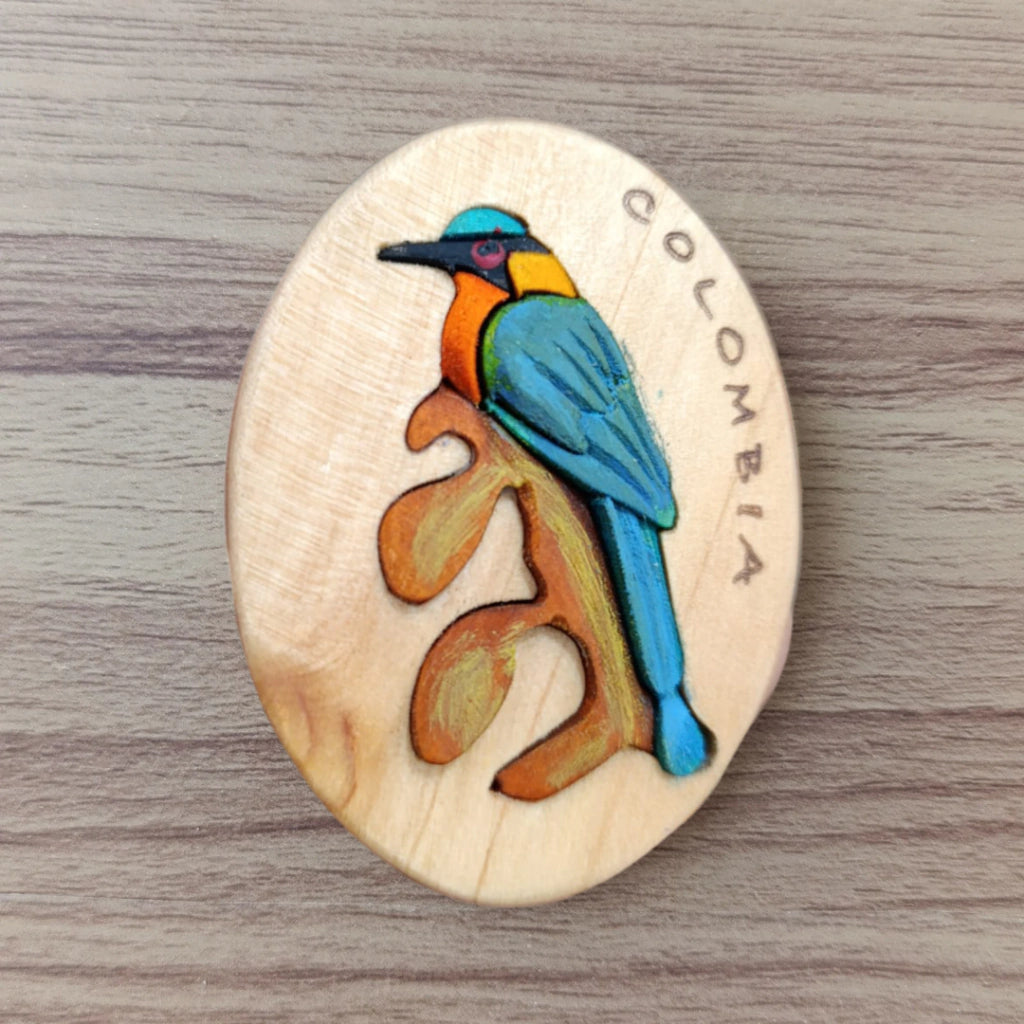 Motmot Wooden Fridge Magnet