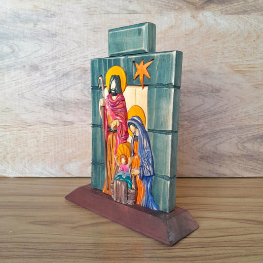 Special Edition Stable Wooden Nativity Scene