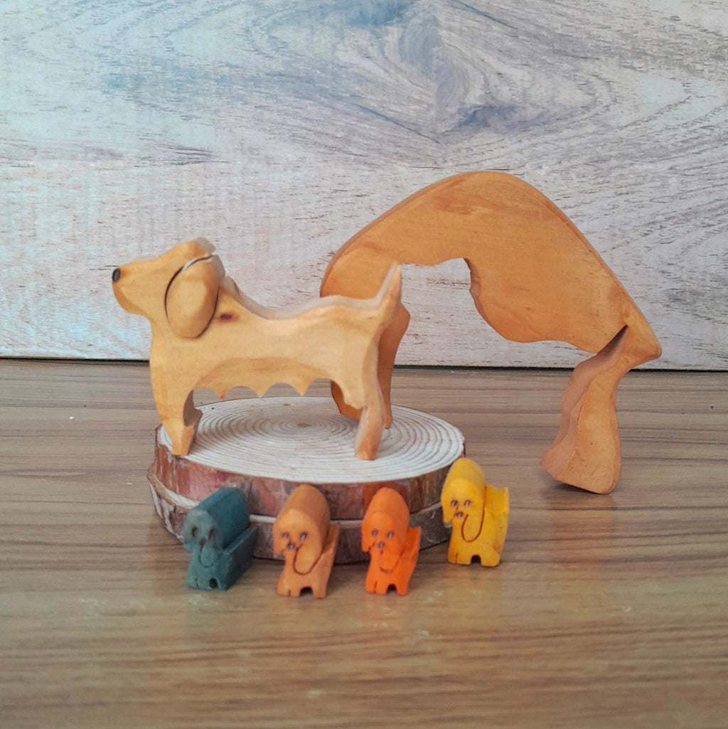 Five Dogs Wood Art