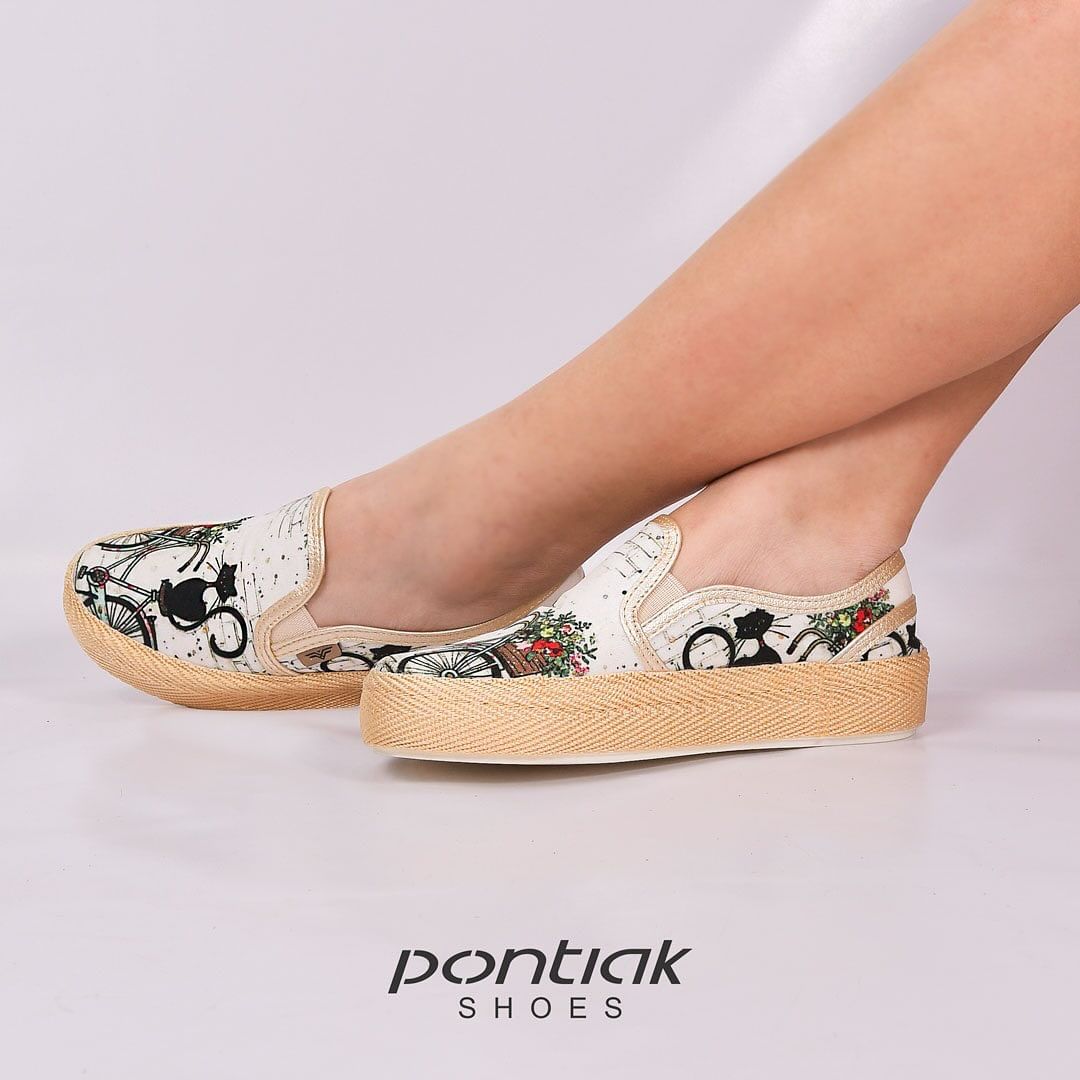 Bike Cat Slip-On Espadrille Sneakers by Pontiak