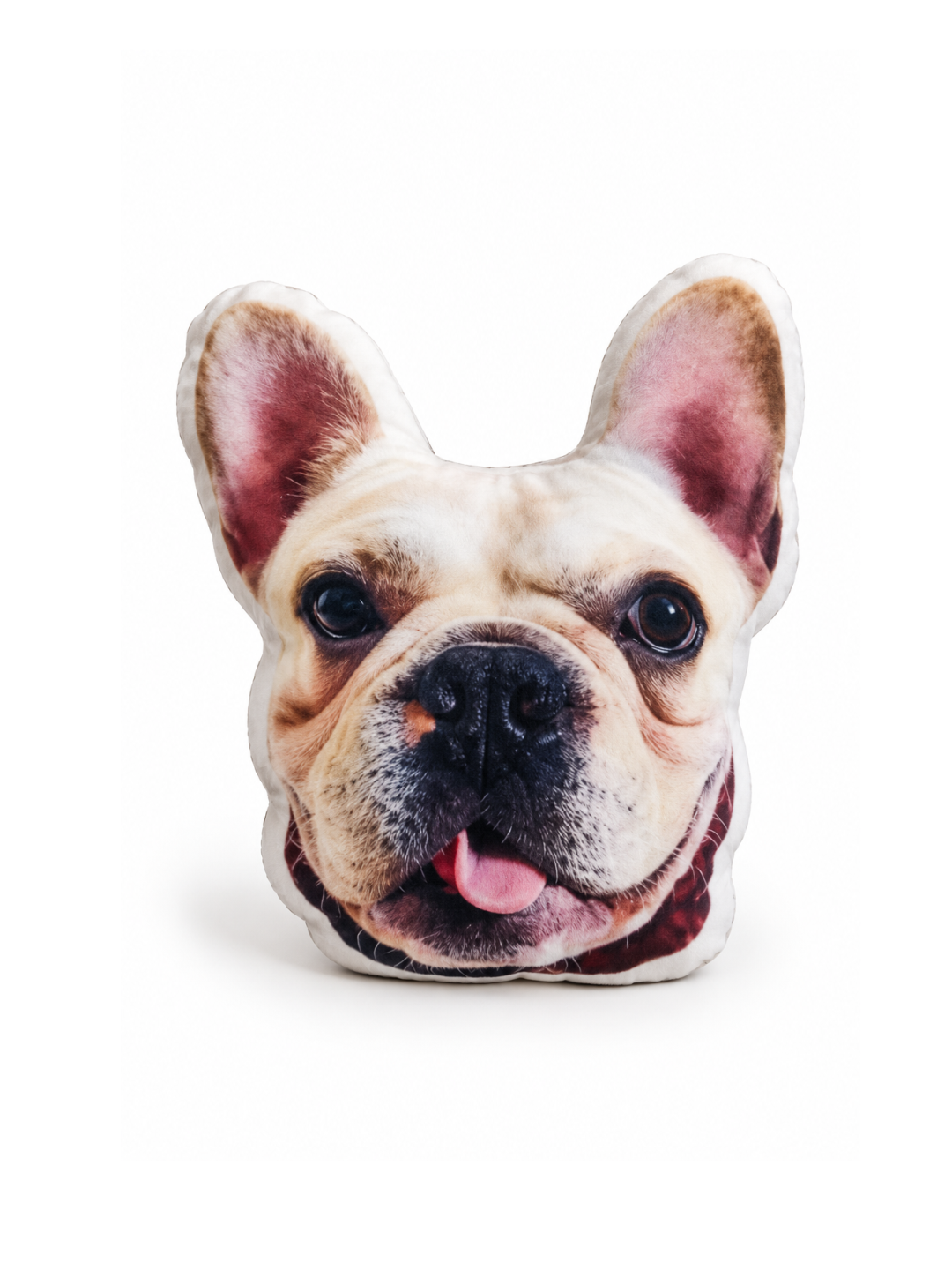 French Bulldog Face Pillow – Realistic Frenchie Head Cushion