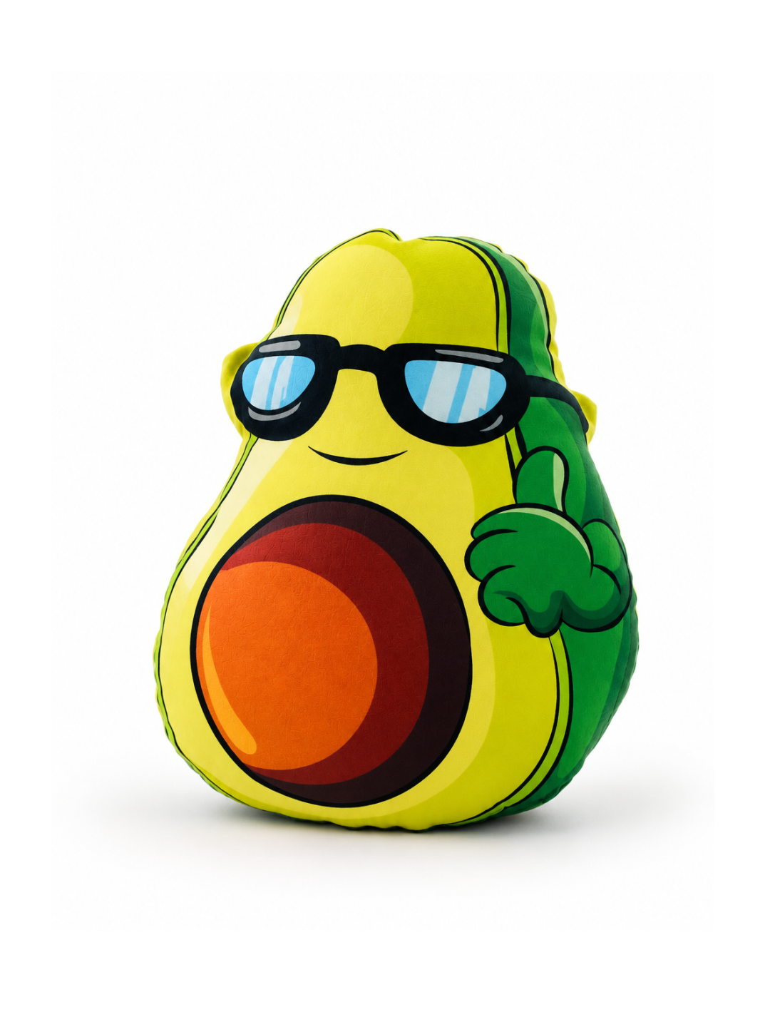 Cool Avocado Pillow – Funny Avocado with Sunglasses Cushion