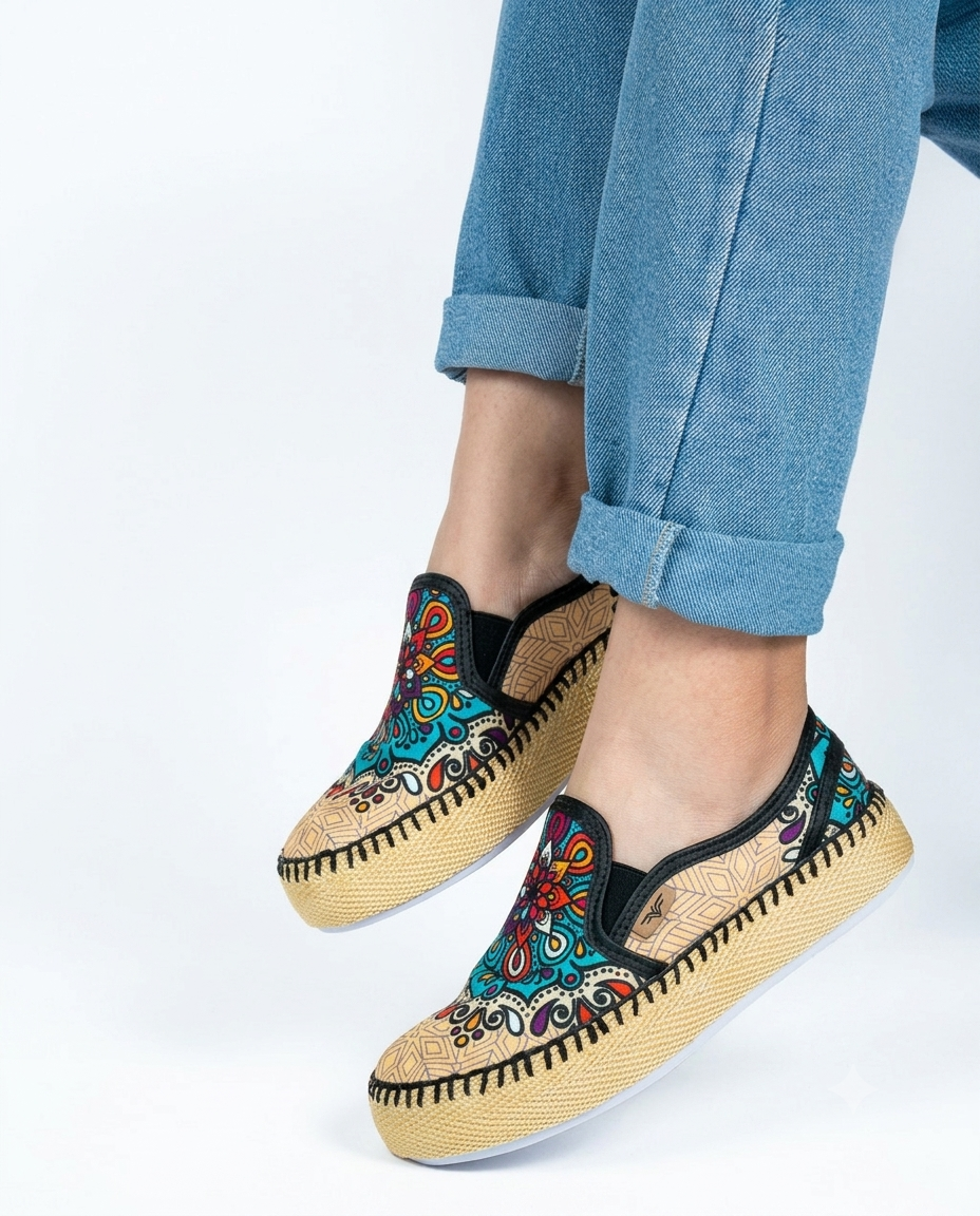 Mint Beige Slip-On Espadrille Sneakers by Pontiak