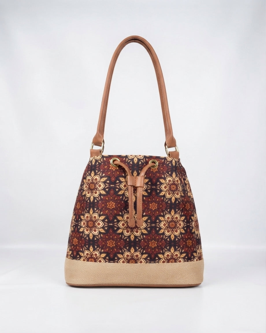 Mandala Tobacco Bucket Bag by Pontiak
