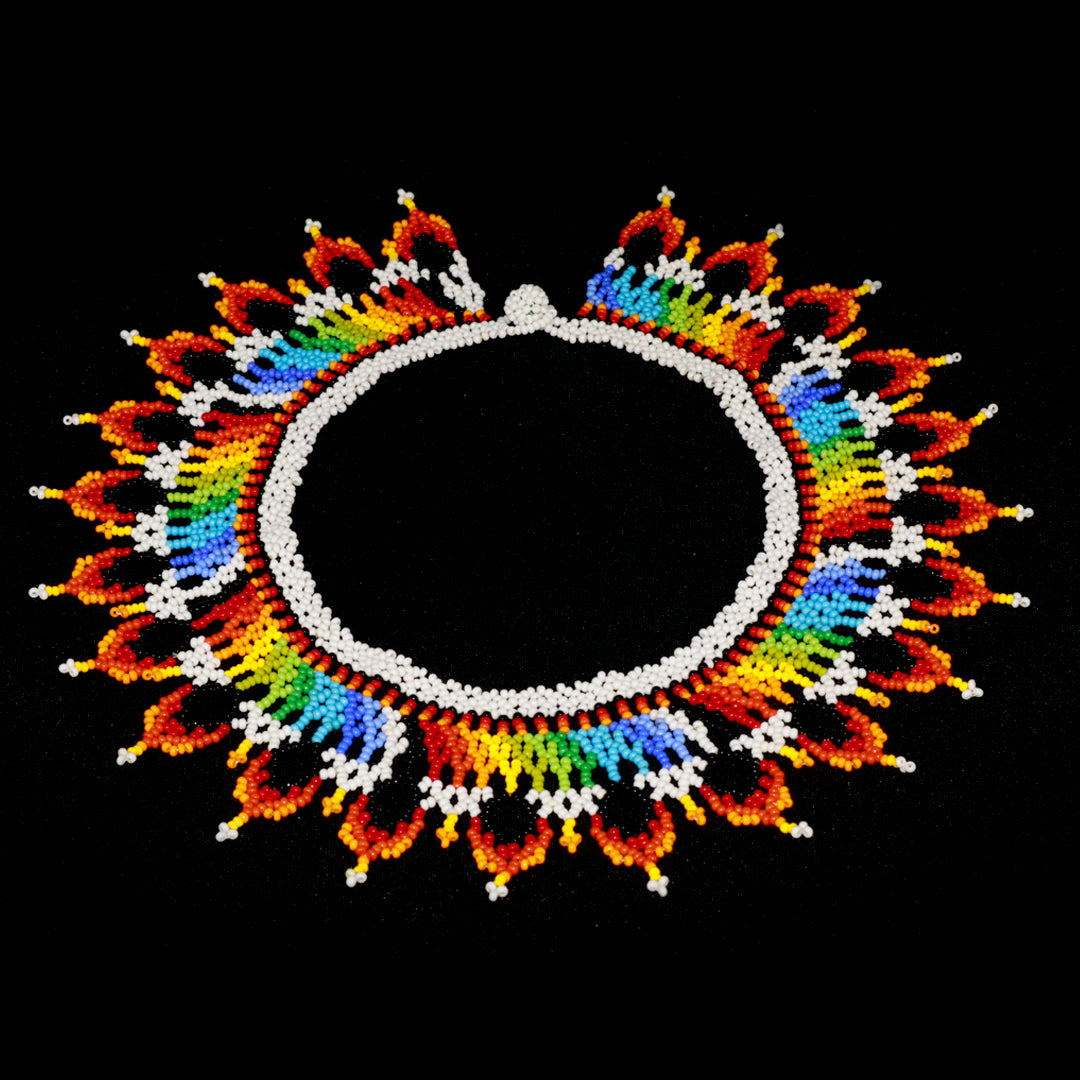 Colombian Beaded Necklace, Handmade Chaquiras