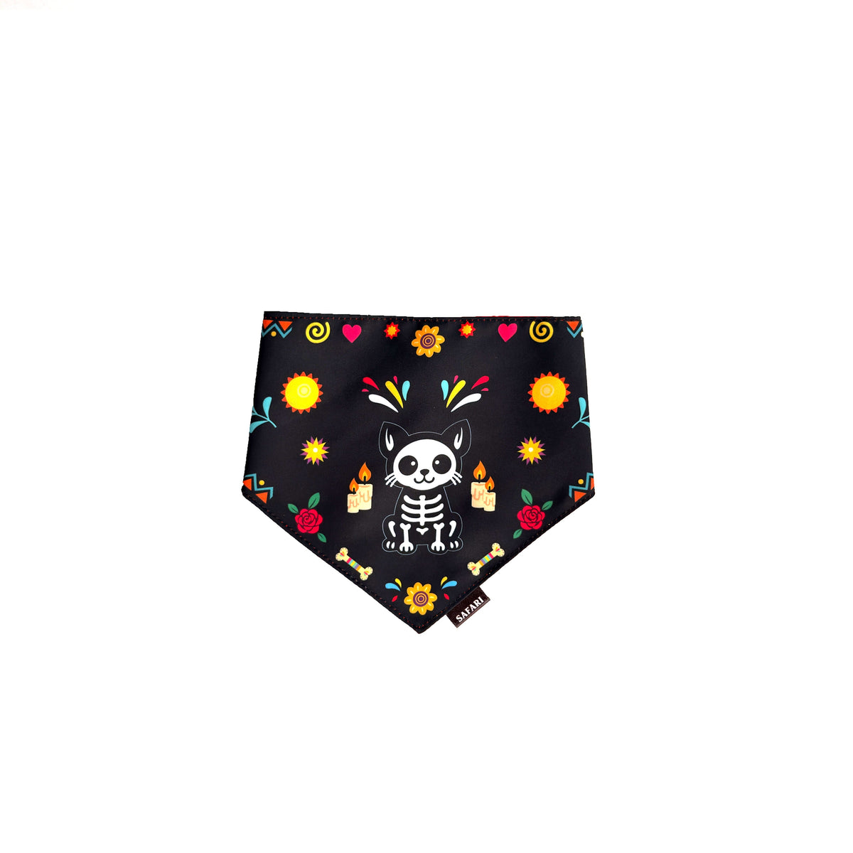 Day of the Dead Black Pet Bandana