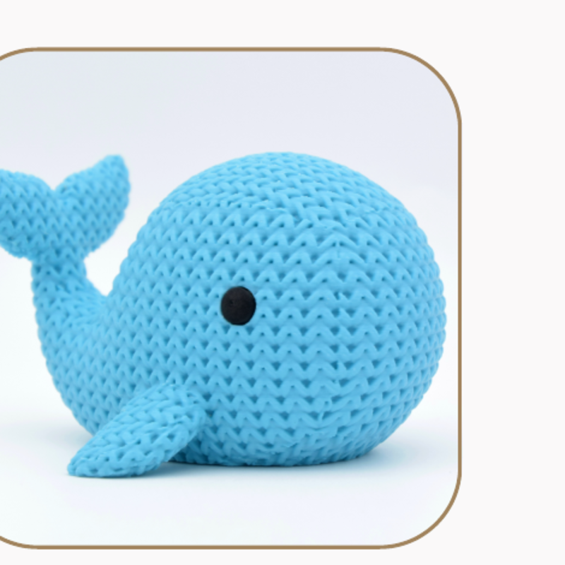 Crochet Whale silicone candle mold