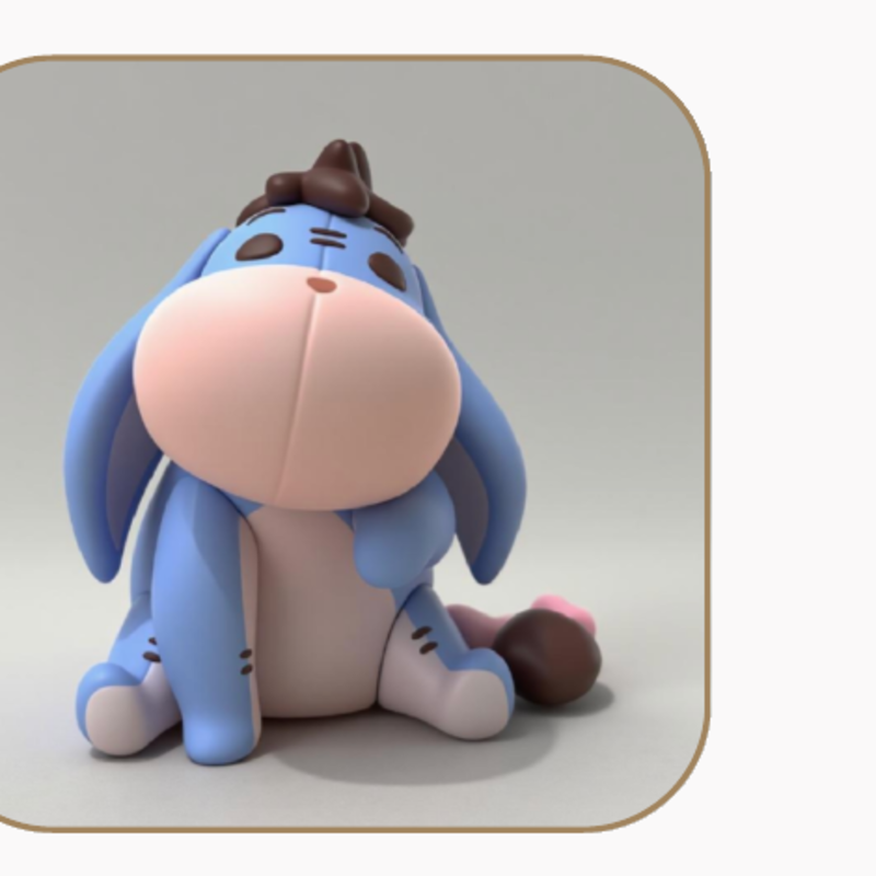 Eeyore silicone candle mold