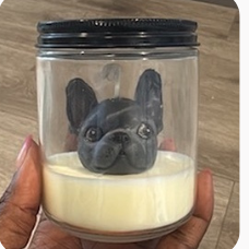 French Bulldog silicone candle mold