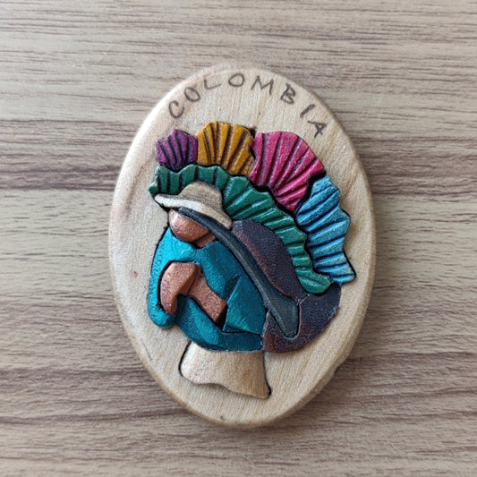 Silletero Wooden Fridge Magnet