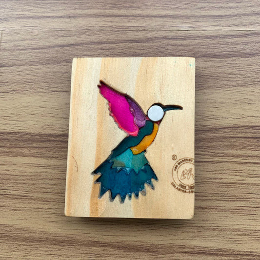 Hummingbird Wooden Fridge Magnet