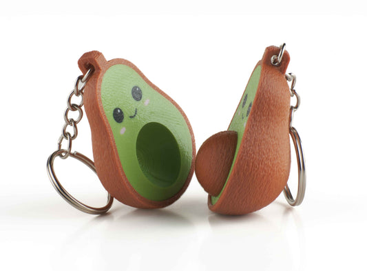 Avocado Halves Couple 3D printed keychain