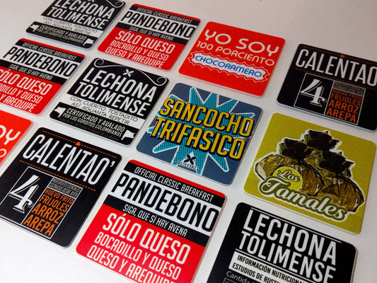 Coasters Colombian Food