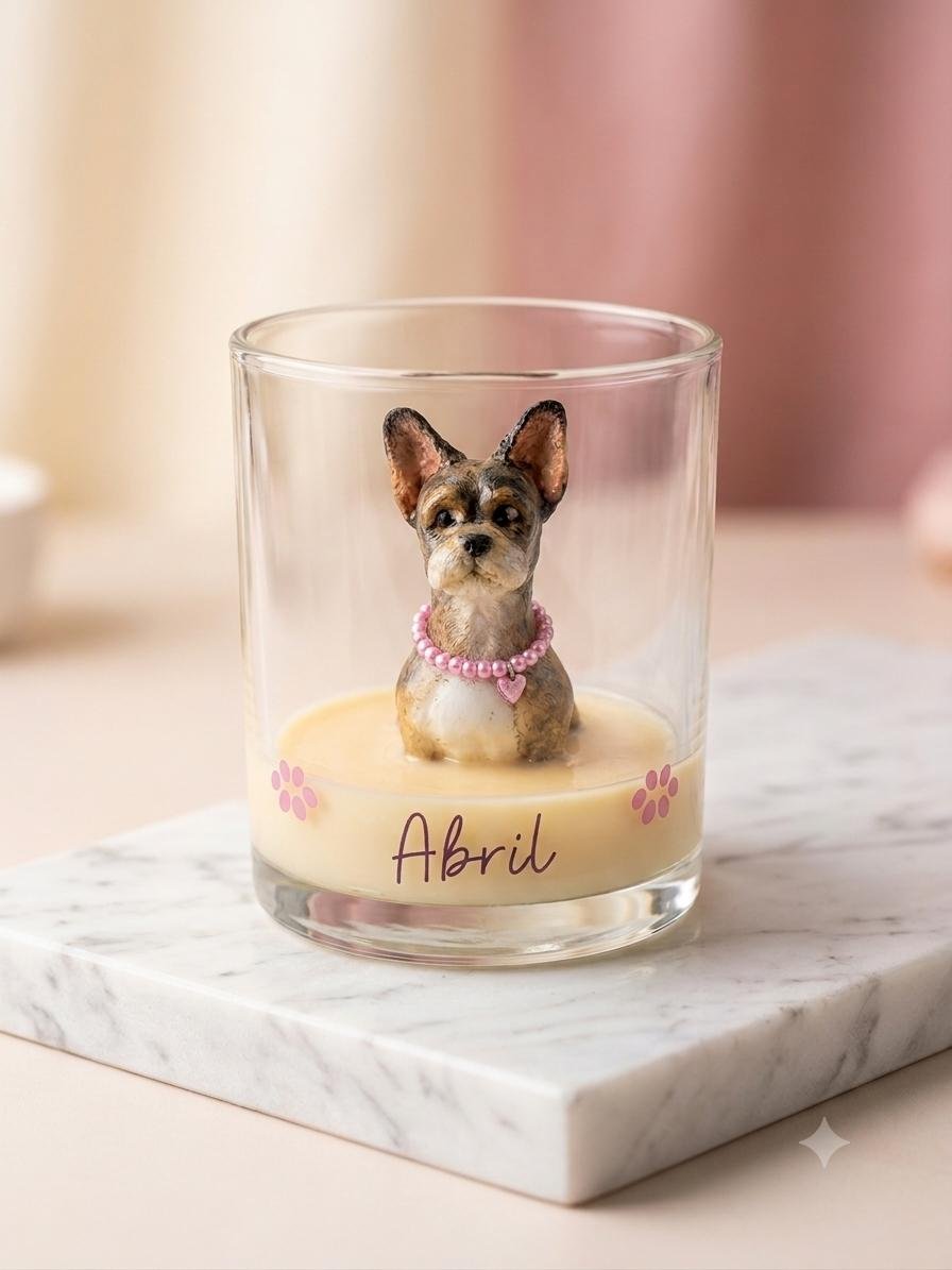 Custom Pet Candle – Half-Body Sculpture Soy Candle