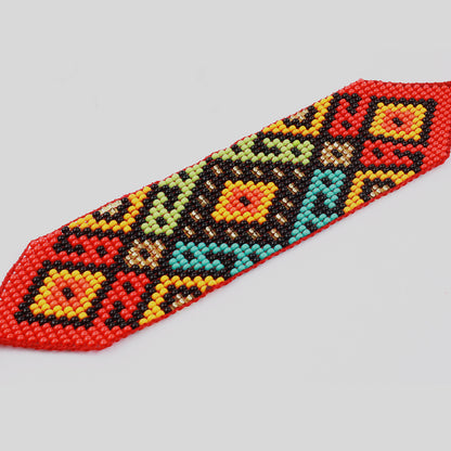 Colombian Bead Bracelet with Tribal Motifs