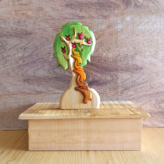 Elephants and Tree Wood Art