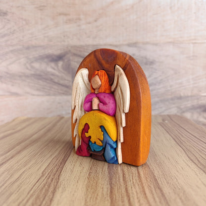 Angel Wooden Nativity Scene