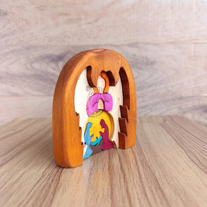 Angel Wooden Nativity Scene