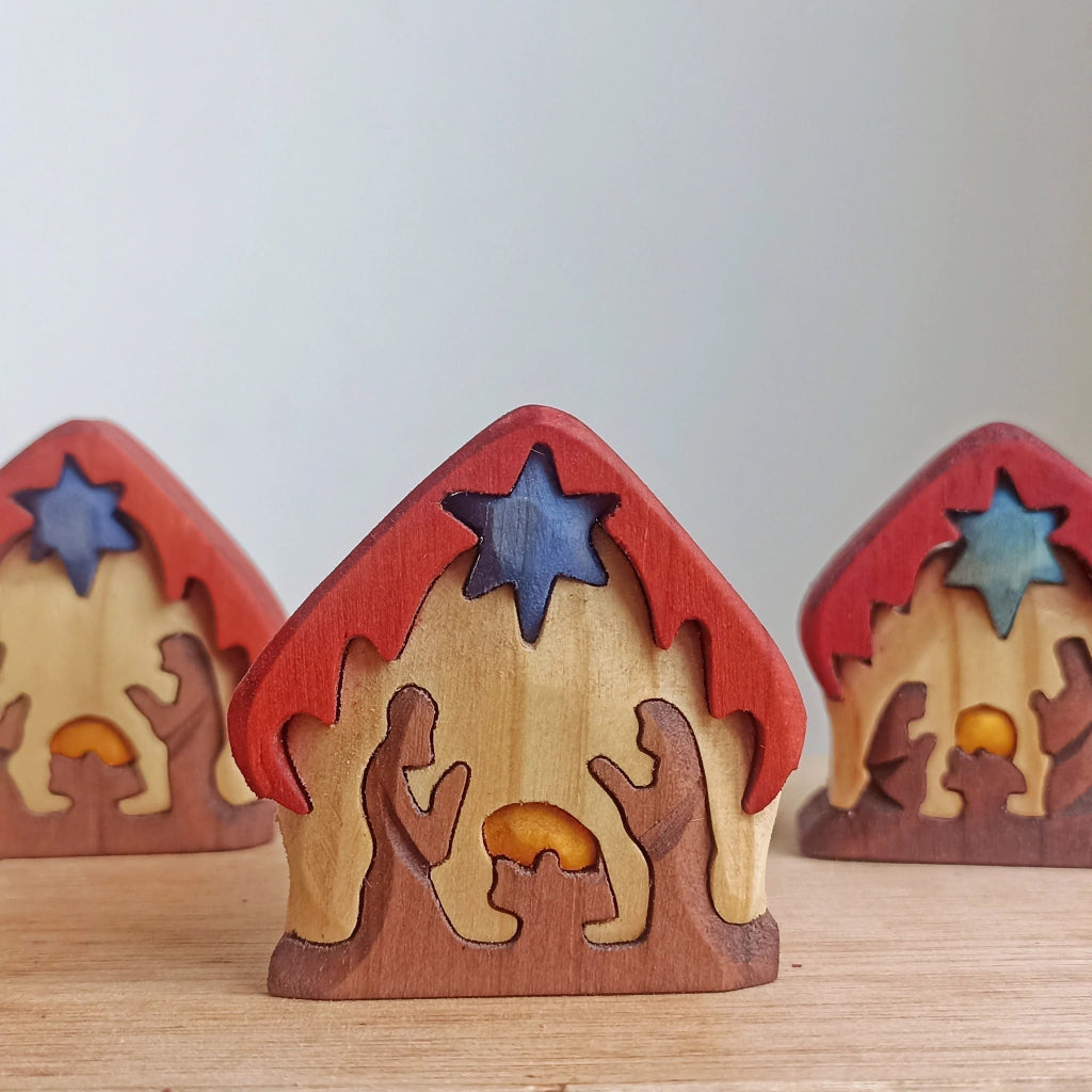 Maloka Wooden Nativity Scene