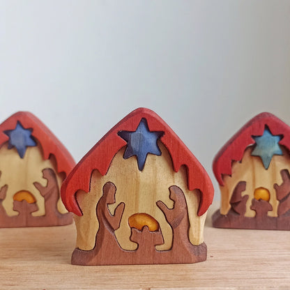 Maloka Wooden Nativity Scene