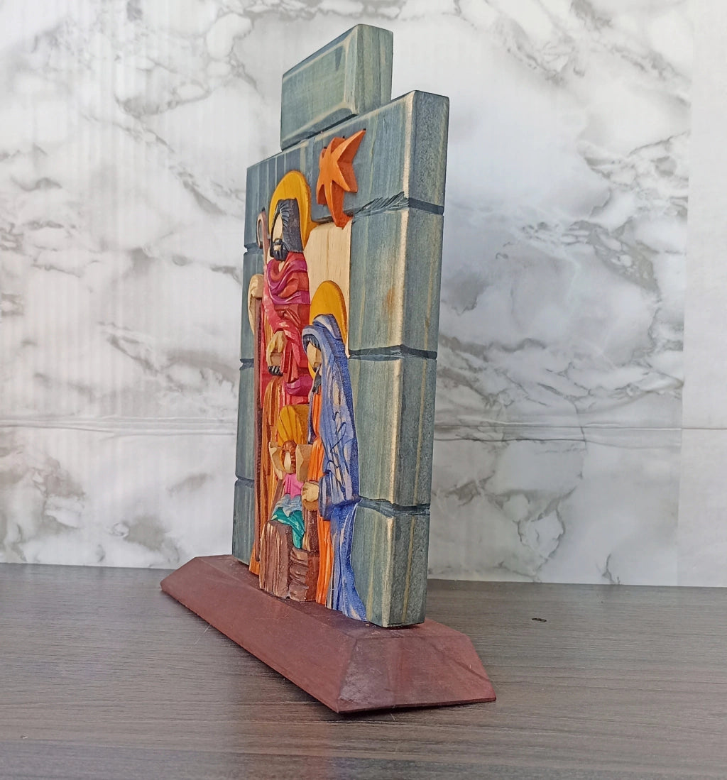 Special Edition Stable Wooden Nativity Scene