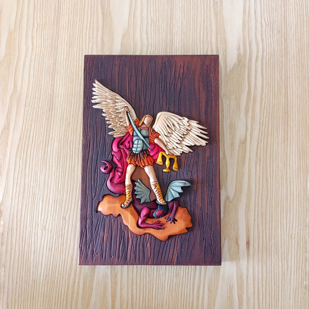 Archangel St. Michael Wood Wall Art