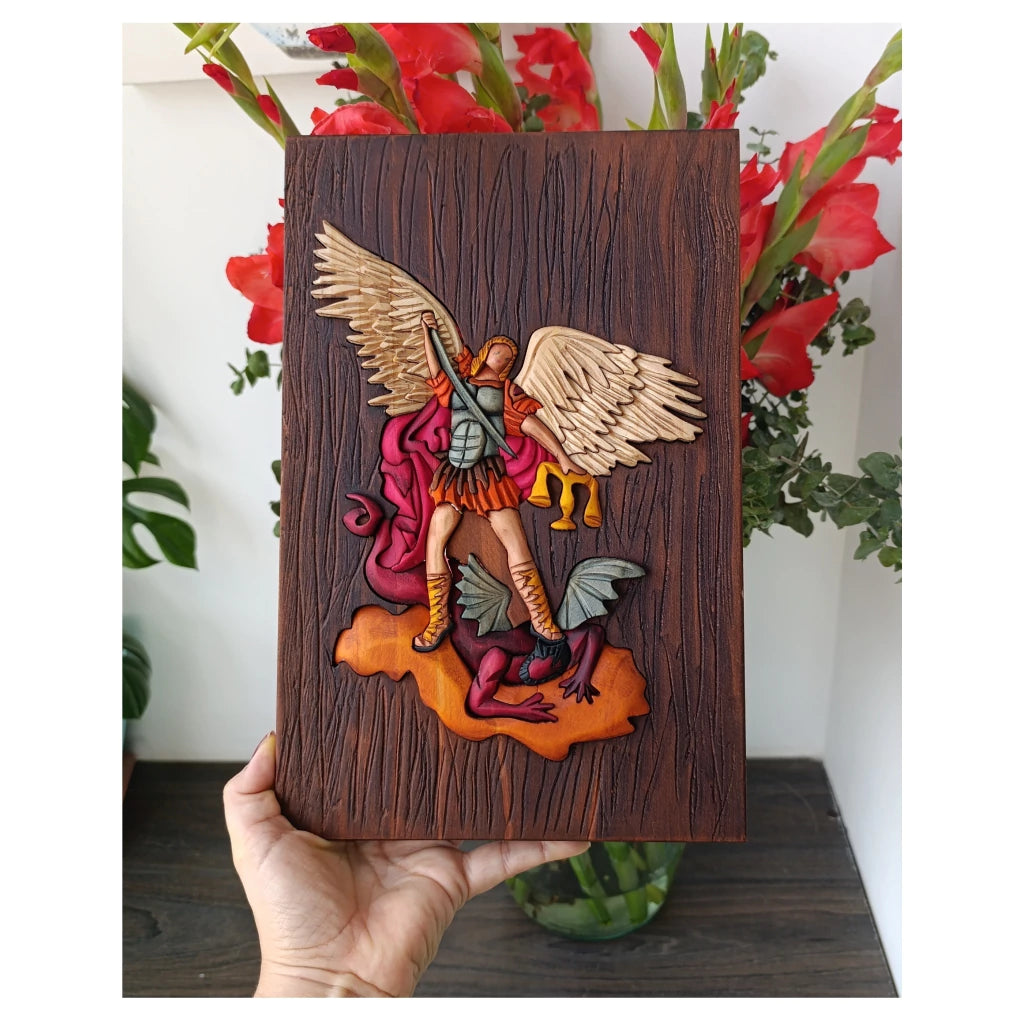 Archangel St. Michael Wood Wall Art