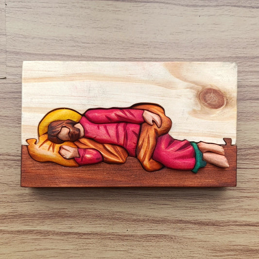 Sleeping St. Joseph Wood Art
