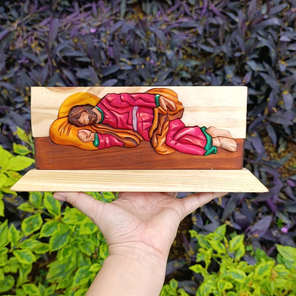 Sleeping St. Joseph Wood Art