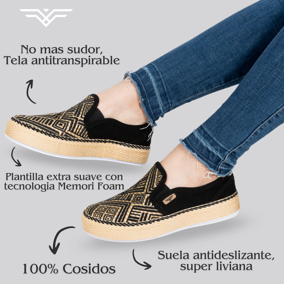 Diamond Black Slip-On Espadrille Sneakers by Pontiak