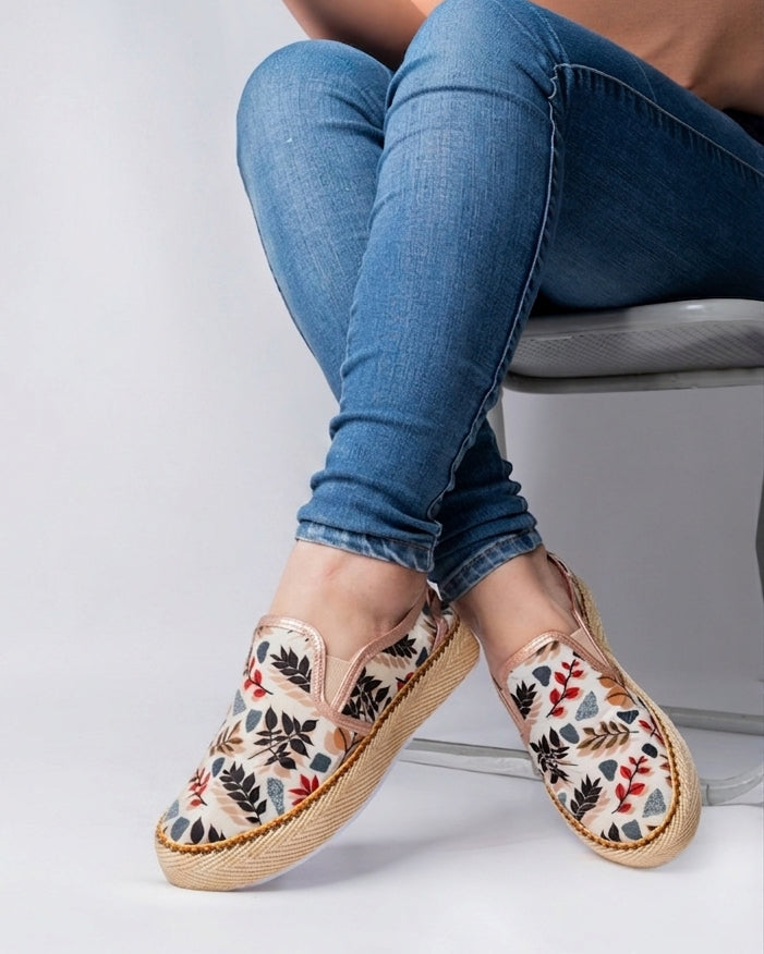 Autumn Leaves Slip-On Espadrille Sneakers by Pontiak