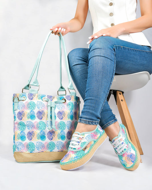 Leaves Sweet Shoes & Handbag Set by Pontiak