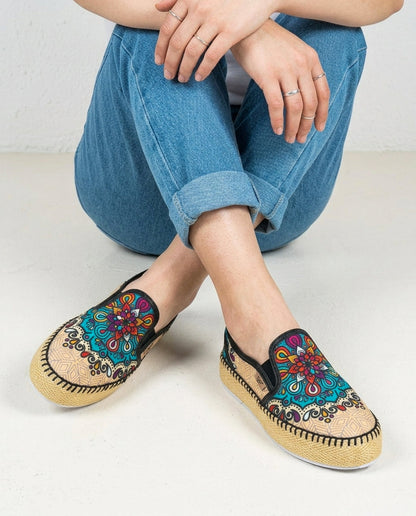 Mint Beige Slip-On Espadrille Sneakers by Pontiak