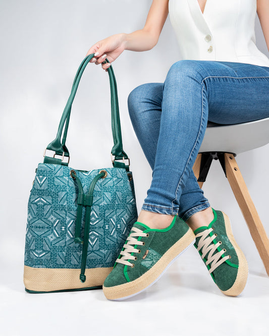 Pine Shoes & Handbag Set by Pontiak