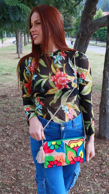 Handmade Embroidered Wayuu Crossbody Bag