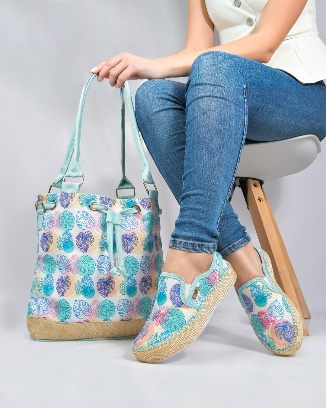 Leaves Sweet Shoes & Handbag Set by Pontiak