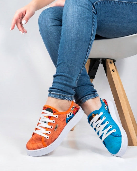 Cookie Monster Lace-Up Espadrille Sneakers by Pontiak