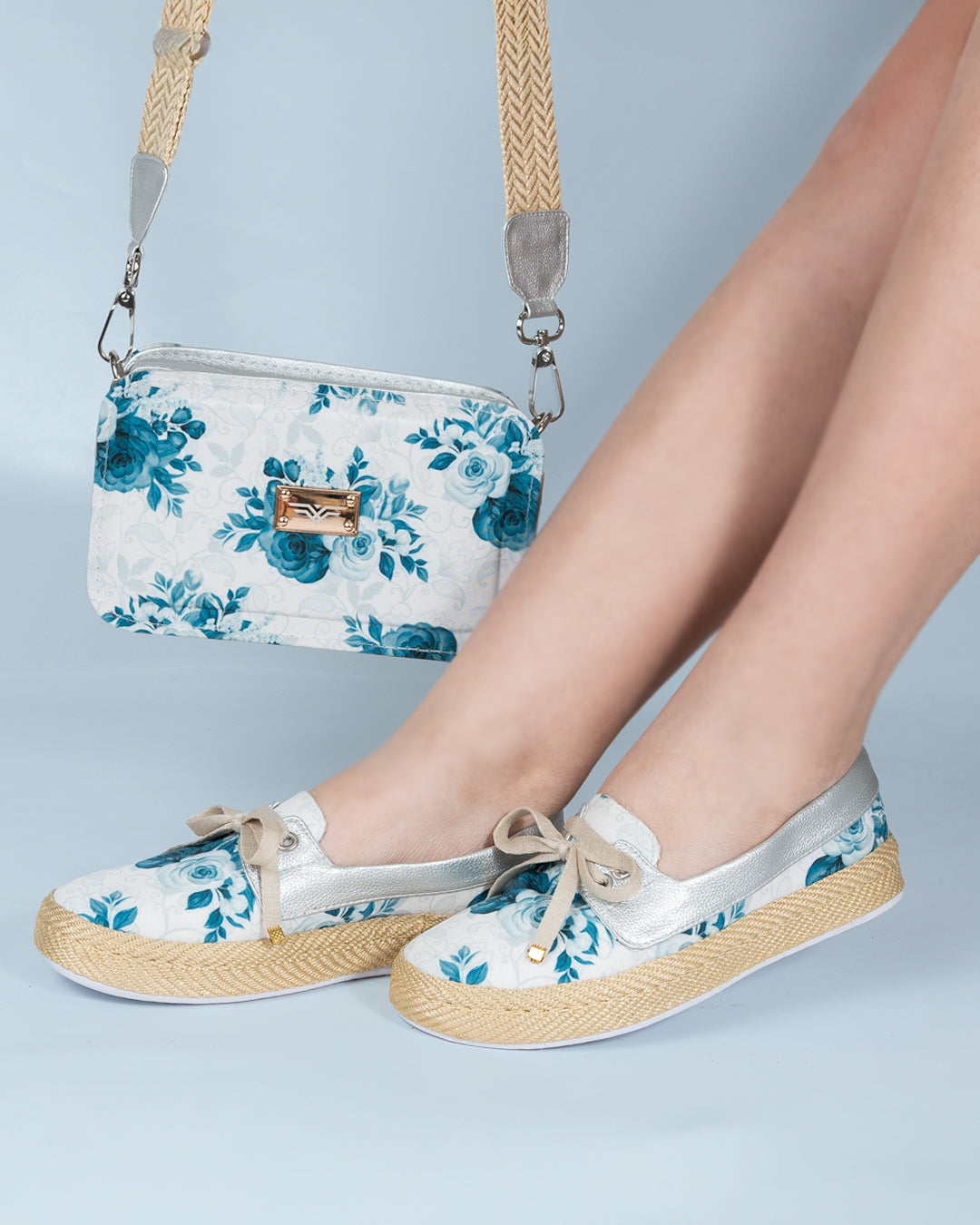 Flower Delirio Shoes & Crossbody Bag Set by Pontiak